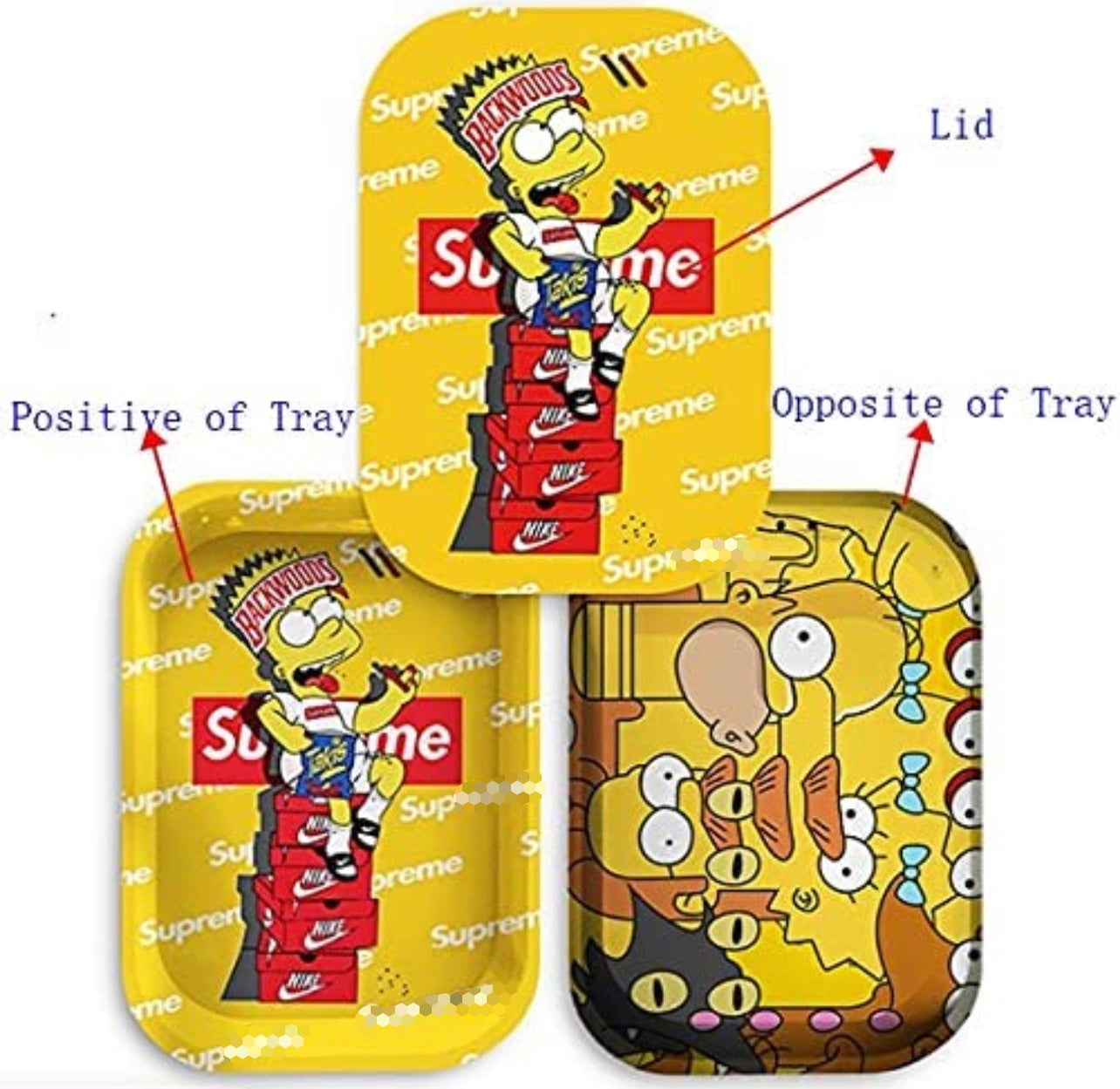 Premium Legendary Cartoon Rolling Tray with Magnetic Lid 7 x 5 Inch