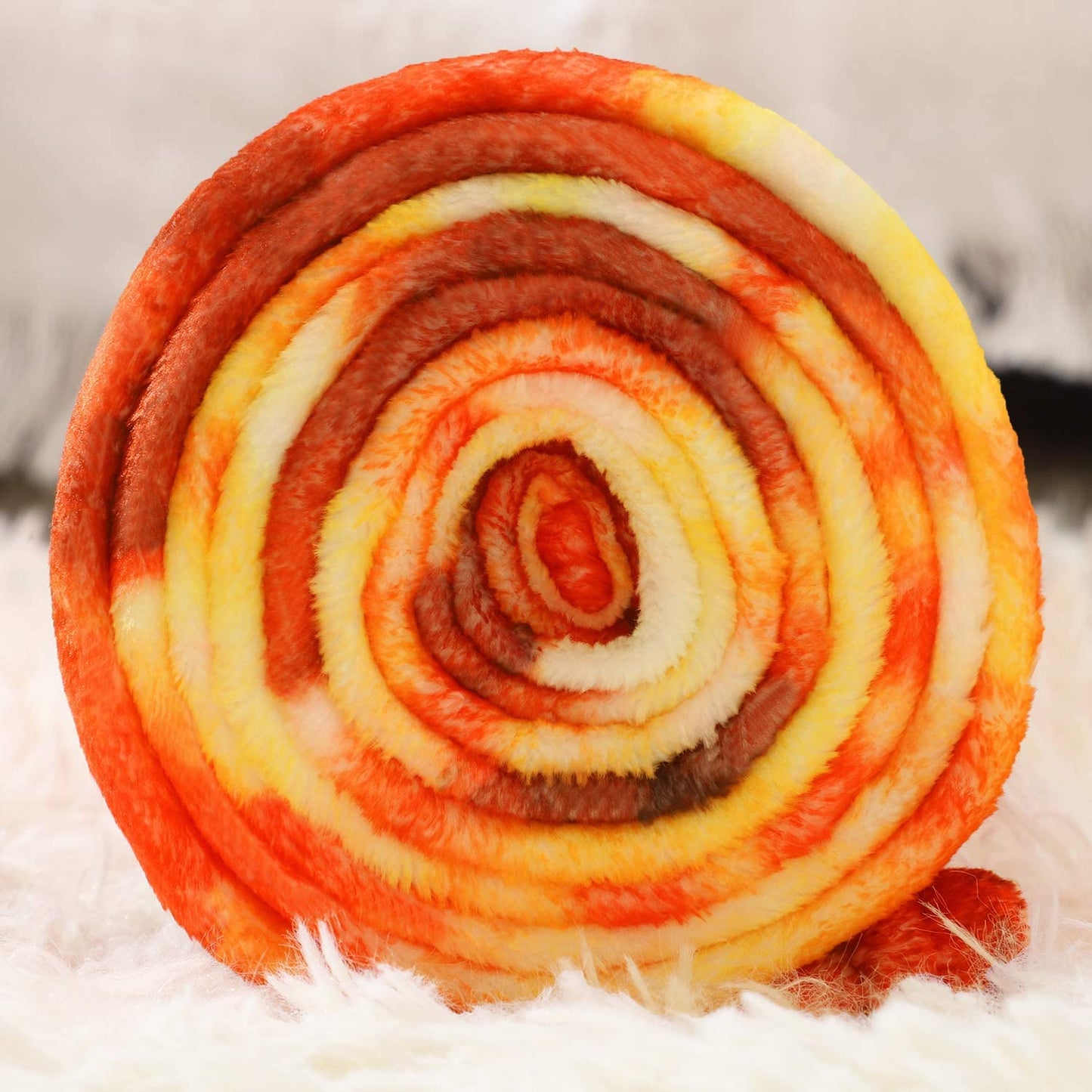 Apple Pie Blanket, Food Flour Tortilla Throw Blankets, Soft and Comfortable Giant Round Beach Blanket (Orange, 80 inches)