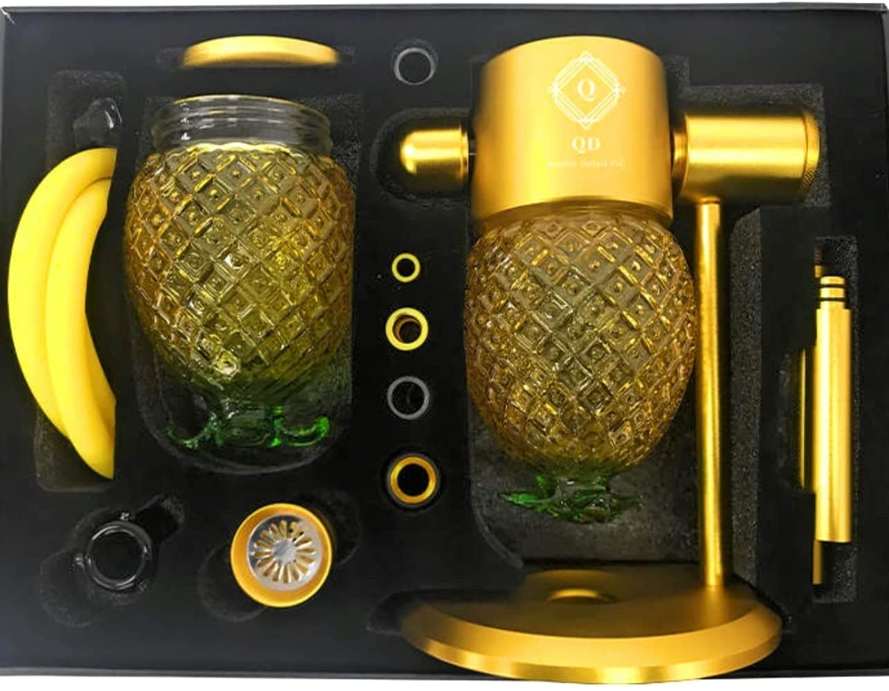 Pineapple Yellow Hookah 15” Metal Infuser
