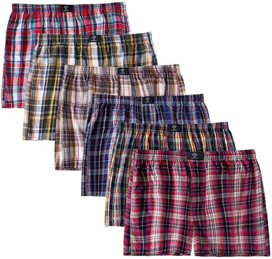 QD 100% Cotton European 3 XL / US XL Woven Boxers Loose Fit