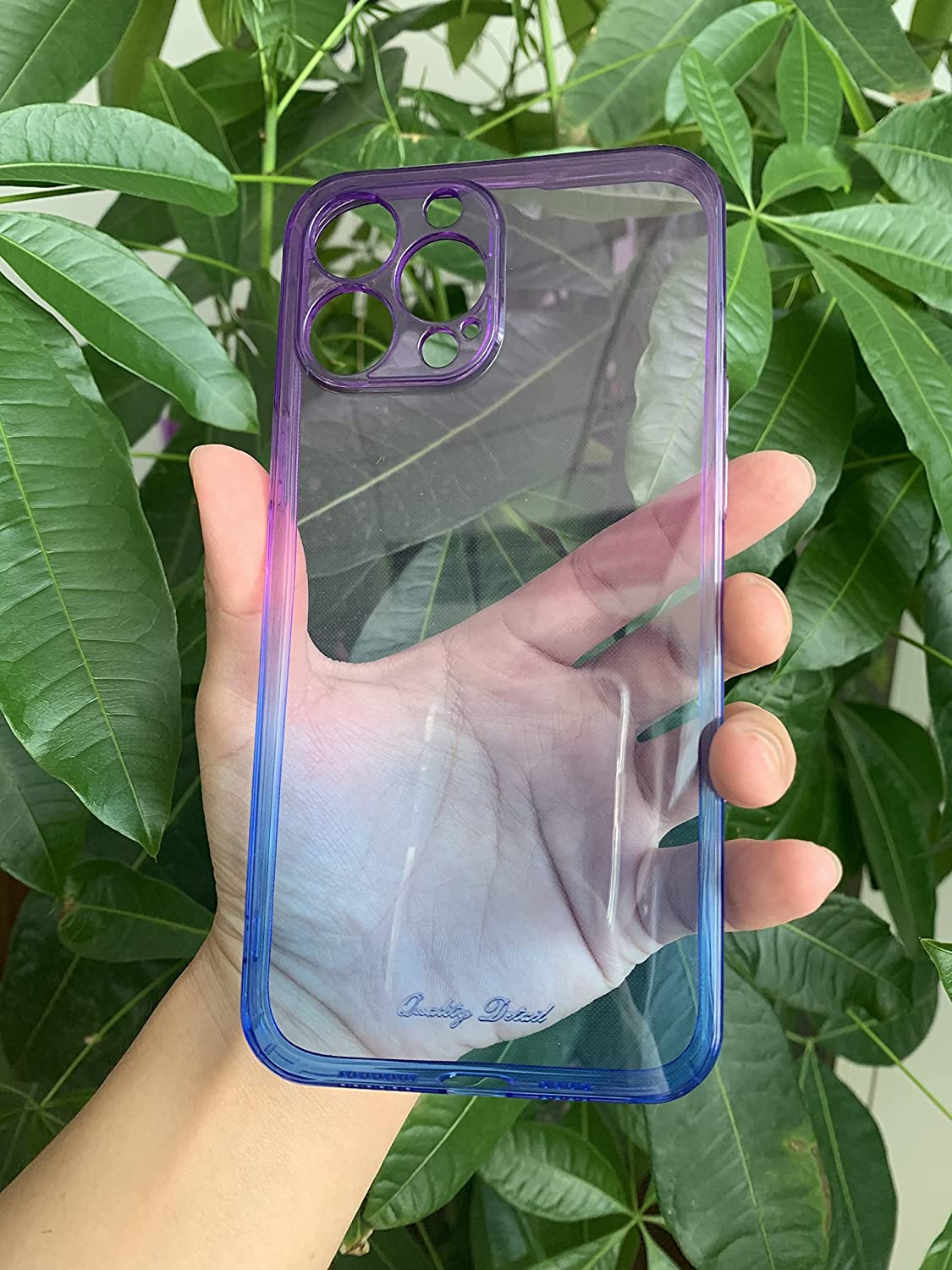 IPhone 14 and 13 Pro Max 2 Tone Purple and Blue Gradual Color Change Soft TPU Case 6.7"