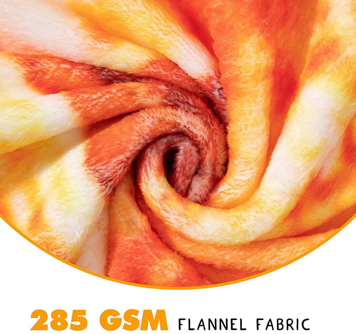 Apple Pie Blanket, Food Flour Tortilla Throw Blankets, Soft and Comfortable Giant Round Beach Blanket (Orange, 80 inches)