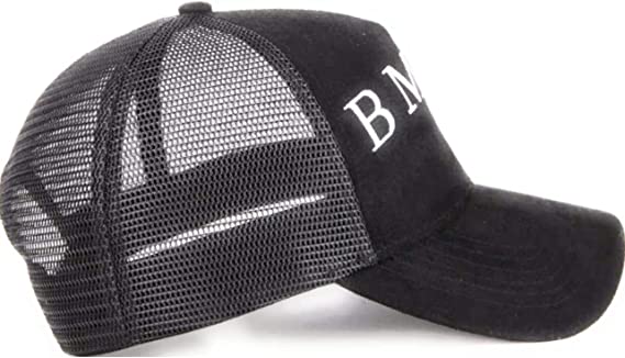 Quality Detail B More Baltimore Black and Suede 6 Panels Embroidery Trucker Cap