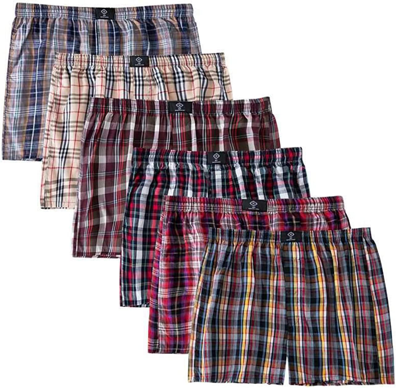 Quality Detail 6 pack of European XL / US Medium Classic Woven Boxers