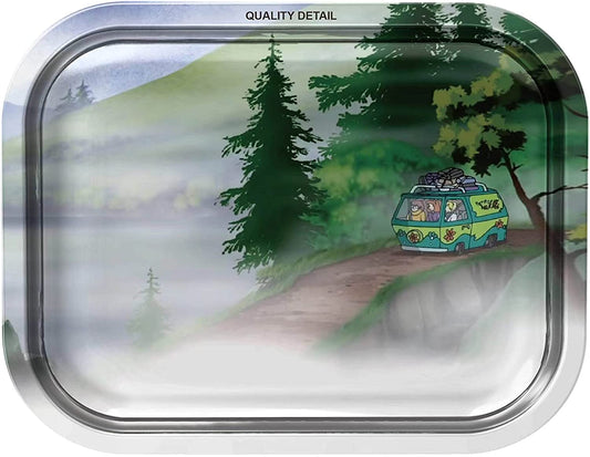 Road Trip Premium Edition 7 x 5 inch Rolling Tray and Magnetic Lid Set
